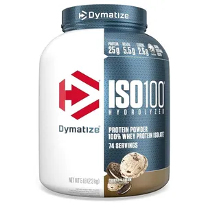Dymatize ISO100 Hydrolyzed Whey Protein Isolate - 5 lbs Cookies & Cream - 74 Servings