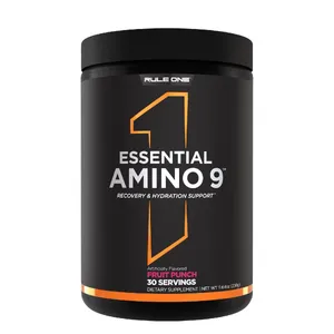 Rule 1 Essential Amino 9 EAA Powder – Fruit Punch, Recovery & Hydration Support, 30 Servings, 345g