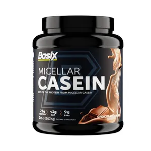 Basix Micellar Casein Protein Powder 21g Protein, 30 Servings Chocolate Chunk
